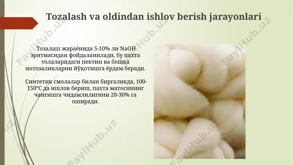 jun tolali matolarga kimyoviy ishlov berish - Page 5