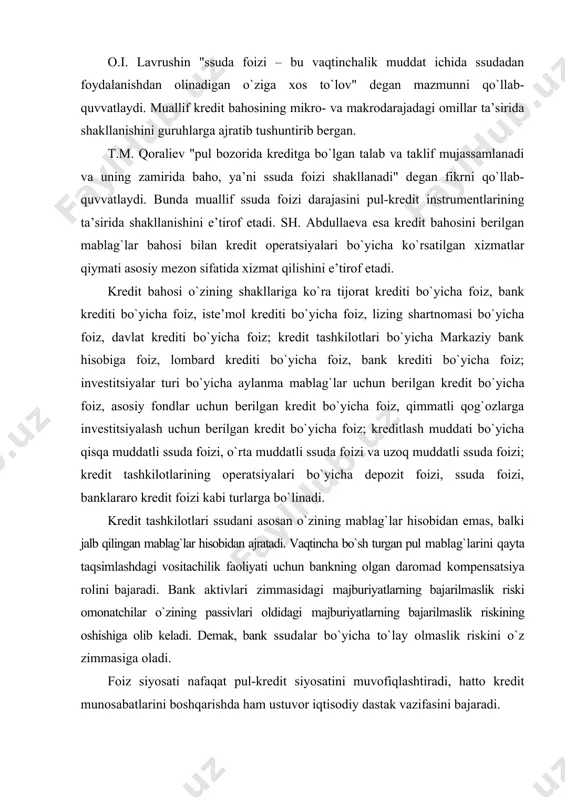 kreditning bahosi va unga ta’sir qiluvchi omillar - Page 3