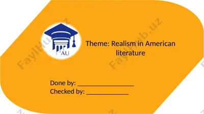 introduction to american realism — PPTX