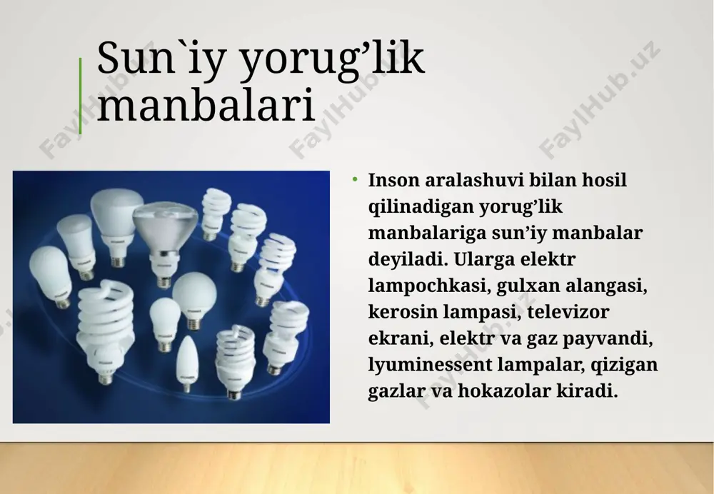 yorug’likning tabiiy va sun’iy manbalari - Page 4