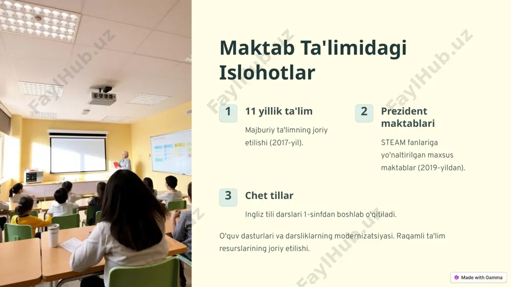 mustaqillik yillarida oʻzbekistonda ta'lim sohasidagi islohotlar - Page 4