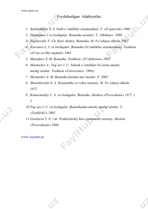 chinorkabilar sinfchasi – hamamelididae - Page 5