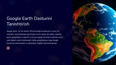 google earth dasturini tanishtirish — PPTX