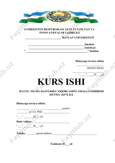 figma dasturida niqoblashni amalga oshirish ketma- ketligi — DOCX
