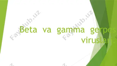 betavagammagerpesviruslari — PPTX