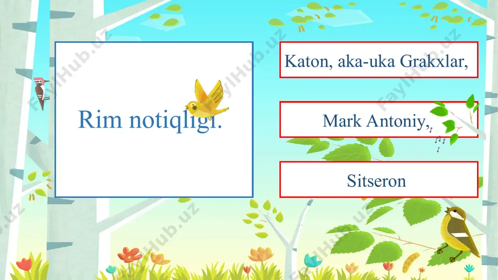 iy pozitsiyasi; axloq ogʻzaki yoki yozma soʻz uchun fuqarolik javobgarligi hissi bilan bevosita bogʻliqdir. logotip - bu odamlar uchun muhim fikr, bu gʻoya ularning dialektik darajada faol aks ettirish va oʻzlashtirish predmetiga aylanishi kerak. pafos - bu bayonotning maʼnosini tushunish va oʻzlashtirish uchun eng qulay boʻlgan tegishli vaziyat, bayonotning maqsadi, nutqni ifodalash shakli. notiqlik san'ati sifatida tomoshabinlarni o'ziga jalb qilish va xabarlarni ishonarli etkazish uchun bir qator usullardan foydalanadi. usullar bo'limi taniqli notiqlar tomonidan klassik davrdan zamonaviy bosqichgacha bo'lgan strategiyalarni o'rganadi. bunga ritorik vositalardan foydalanish, ovozli modulyatsiya va tana tili, shuningdek, notiqlikning turli madaniy kontekstlarga moslashuvchanligi kiradi. notiqlik san'ati yoki notiqlik san'ati madaniyat va tsivilizatsiyalarni qamrab olgan boy tarixga ega. "notiqlik" atamasi lotincha "orare" so'zidan olingan bo'lib, "gapirish" degan ma'noni anglatadi."notiqlik san'ati tarix davomida siyosiy, ijtimoiy va madaniy landshaftlarni shakllantirishda muhim rol o'ynagan. qadimgi yunoniston va rim: - gretsiya: g'arb notiqligining ildizlari qadimgi yunonistonga borib taqaladi, bu erda demokratik shahar-davlatlarda …