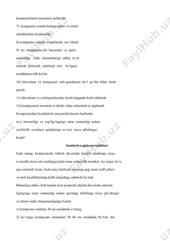 lar kompyuterga uzatiladi va ekranda yurgichning mos harakatlari yuzaga keladi sichqoncha xaqida qiziqarli faktlar · 9 dekabr kompyuter sichqonchasining “tug‘ilgan kuni” hisoblanadi. 1968 yilning aynan shu kuni stenford tadqiqot instituti xodimi duglas engelbart sichqonchani san-frantsiskodagi hisoblash texnikasi bo‘yicha anjumanda taqdim qilgan. · kompyuter sichqonchasiga nasa tomonidan buyurtma berilgan. koinot agentligi hisoblash tizimlari bilan ishlashni soddalashtirish usulini izlagan. biroq sichqoncha agentlik mutaxassislarini qoniqtirmagan, chunki u bilan vaznsizlikda ishlashning iloji bo‘lmagan. engelbart unda sichqonchani yaratish g‘oyasi paydo bo‘lishidan avval boshning harakatlariga monand kursorni harakatlantiruvchi maxsus niqobni qo‘llashni taklif qilgan. · engelbart sichqonchaga patent olgan, biroq patent muddati uning ixtirosi ommaviy ravishda ishlab chiqarila boshlanishigacha tugab bo‘lgan. biroq qahramon mukofotsiz qolib ketmagan. 1997 yilda engelbart ixtirochilarga beriladigan lemelson mukofoti (500 ming dollar) va “kompyuter sohasidagi nobel mukofoti” deb e'tirof etiluvchi tyuring mukofotini (250 ming dollar) olgan. · engelbart o‘z sichqonchasiga bitta tugmani joylashtirgan, biroq uning o‘zi har bir barmoq uchun bittadan tugma joylashtirishni …