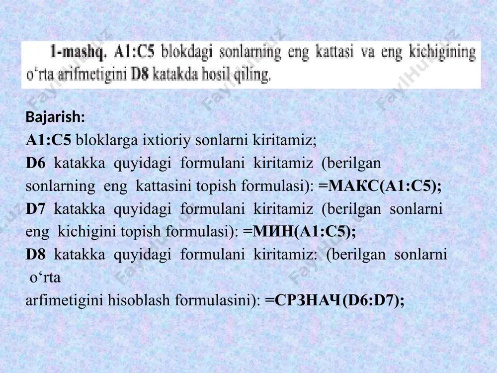ms excel 2010 statistik funksiyalari - Page 4