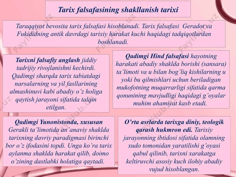 y agrikolaning yaqin dо‘sti bо‘lgan. imperator domitsian agrikolani qatl qildirgandan keyin unga homiylik qilgan tatsit imperatorning qaxridan kо‘r qilib bir necha vaqtgacha surgunda yurgan. tatsit rimga qaytganidan sо‘ng u senator bо‘lib olib, magistraturada buyuk lavozimni egallab kelgan. xristian dunyoqarashining ta’siri eski dunyoning majusiy manaviyati uning dunyoqarashi va tafakkur tarzi rim imperiyasi tanazzulga uchragan vaqtda mavjud bо’lgan ijtimoiy mafkuraviy va axloqiy muxitga zid kelganligi uchun turli elatlar va etnik guruxlardan tashkil topgan fuqarolar va qullarning manaviy madaniyatining yani sivilizatsiya kurtaklari bо‘lgan xristian manaviyati, dunyoqarashi va falsafasiga о‘z о‘rnini bо‘shatib berishi davr taqozosi bо‘lishi bilan birgalikda uning shakllanishiga majusiy ma’daniyat va ma’naviyat an’analari qattiq qarshilik kо’rsatadi. rim imperiyasi parchalanib, uning о’rnida о’rta asr g’arbiy yevropa sivilizatsiyasi yuzaga kelgunga qadar о’ziga xos о’tish davri sodir bо’ldi. о’tish davrida yangi sivilizatsiya manaviyati va mafkurasi asoslari shakllandi. ii va iii asrda xristianlik tarixida apologetika yoki apologetlar davri vujudga keldi. apologetika sо’zining lug’aviy ma’nosi himoya qiluvchi …