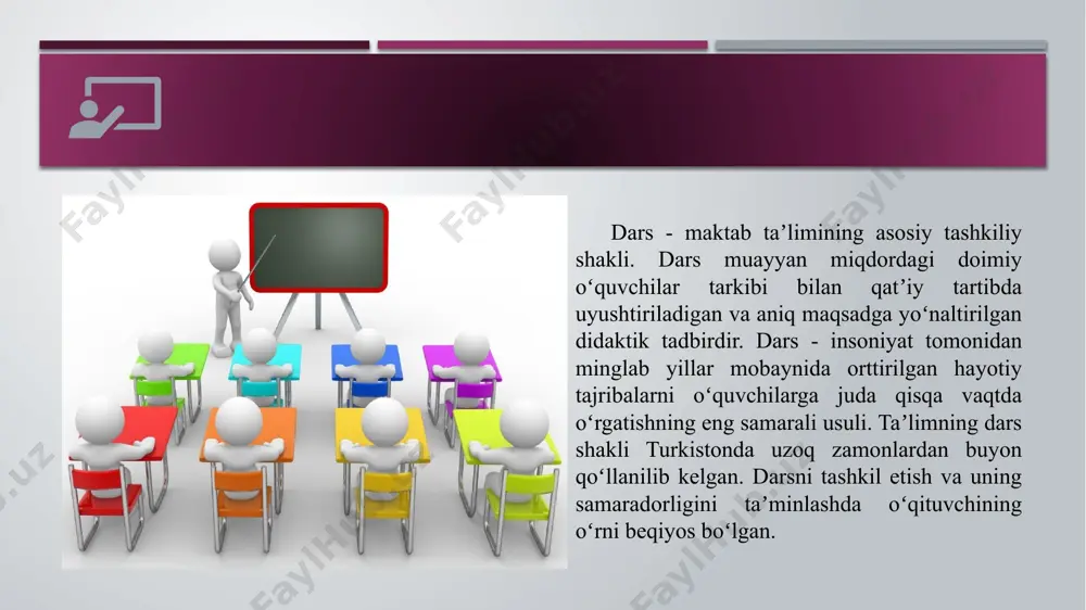 -o'zidan amalga oshadi, degan fikrni ilgari surganlar. ta'limning rivojlanish ta'sirini aniqlaganlaridan so'ng, ular bu ta'sirning beixtiyor xarakterga ega ekanini ta'kidlaganlar. shu bilan bir qatorda, o'quvchilarni o'qitish va aqliy rivojlantirish muammosi bo'yicha shaxsiy nuqtai nazarlar vujudga keldi. mazkur nuqtai nazarning asosiy mohiyati yaxshi tashkil etilgan o'quv jarayoni o'quvchi rivojlanishini jadallashtiradi. ta'lim nafaqat yakunlangan turkumlarda quriladi.ushbu yondashuv asosida pedagogika fanida ta'limda faoliyatli, individual, tabaqalashgan yondashuv nazariyasi vujudga keldi. shaxsning rivojlanish jarayonida bir xillik mavjud emas. boshlang'ich sinf o'quvchilari uchun bu vaqt obrazli tafakkur qilish asosida intellectual rivojlanish davridir. bu asosan o'quv-biluv jarayonida amalga oshadi. o'quv biluv jarayonida shaxsning boshqa jihatlari rivojlanmaydi. biz o'quvchilar uchun etakchi bo'lgan rivojlanish yo'nalishini asoslashga harakat qilamiz. intellektual rivojlanishda o'z-o'zini hurmat qilishning asosini o'quvchilarning shaxsiy ijobiy tajribasi tashkil qiladi. bu o'quv-biluv jarayonida namoyon bo'ladi. kuzatishlar shuni ko'rsatmoqdaki, aksariyat o'quvchilarda bunday tajriba mavjud emas. o'z faoliyati natijasidan qoniqmaslik o'quvchilar o'z-o'zlarini hurmat qilishlarining asosini tashkil eta olmaydi. bu yo'nalishda muhim …