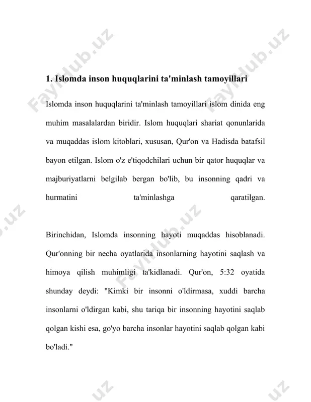 shbu tamoyillar asosida belgilangan. qur'on, musulmonlar uchun asosiy muqaddas kitob, adolat va tenglikni bir nechta o'rinlarda ta'kidlaydi, shuningdek, ular islomiy jamiyatning asosiy tayanchlari sifatida tan olinadi. qur'onda adolat boshlang'ich tamoyil sifatida bir necha oyatlarda zikr qilingan. qur'on 4:58-oyatda xudo: "albatta, xudo sizga amonatlar egalariga topshirilishini buyuradi va odamlar orasida hukm qilsangiz, adolat bilan hukm qilishingizni buyuradi," deb aytadi. bu oyat adolatni ijtimoiy tuzum va boshqaruvning jiddiy asoslaridan biri sifatida ko'rsatmoqda. shu bilan birga, qur'onning 16:90-oyatida adolat va yaxshilik qilish amr etilgan: "albatta, xudo adolat, yaxshilik va yaqinlarga yordam berishni buyuradi." tenglik masalasida qur'on ham aniq pozitsiyaga ega. barcha insonlar xudoning oldida teng ekanligi va hech kimning hech kimdan afzal ekanligi yo'qligini qur'on tasdiqlaydi. muhammad payg‘ambarning vidolashuv xutbasida aytganlari - "hamma odamlarda xudoga bo‘ysunish orqali o'zaro tenglik mavjud" - deb ta'kidlaganlari bunga dalil. qur'onning 49:13-oyatida xudo barcha odamlarni erkak va ayol sifatida yaratgan va ularning jamiyatda o‘zaro yaxshilik va tushuncha bilan …