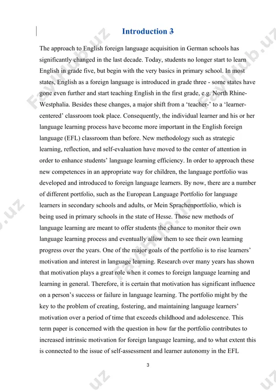 ing in the school. this is not just a matter of increasing the scale of implementation. according to the “european language portfolio (elp) – principles and guidelines” (council of europe 2011), the elp is designed to support the development of learner autonomy, foster intercultural awareness, and promote plurilingualism. whereas the first and to a limited degree the second of these objectives can be achieved by a single teacher working on his or her own, achieving the third objective is a matter for whole-school policy and practice. this guide is intended for teachers, teacher trainers and teachers in training who are interested in familiarizing themselves with the european language portfolio (elp) and exploring its pedagogical function. the guide is designed as a support for formal courses that focus on the elp but also as a handbook for individual teachers who are using the elp in their classroom. it is our belief …