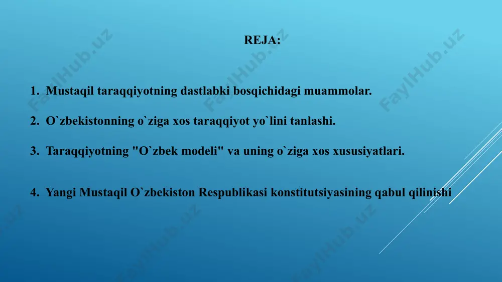 o‘zbekistonning eng yangi tarixi: iqtisodiy islohotlar, xususiy mulkchilikning shakllanishi - Page 5