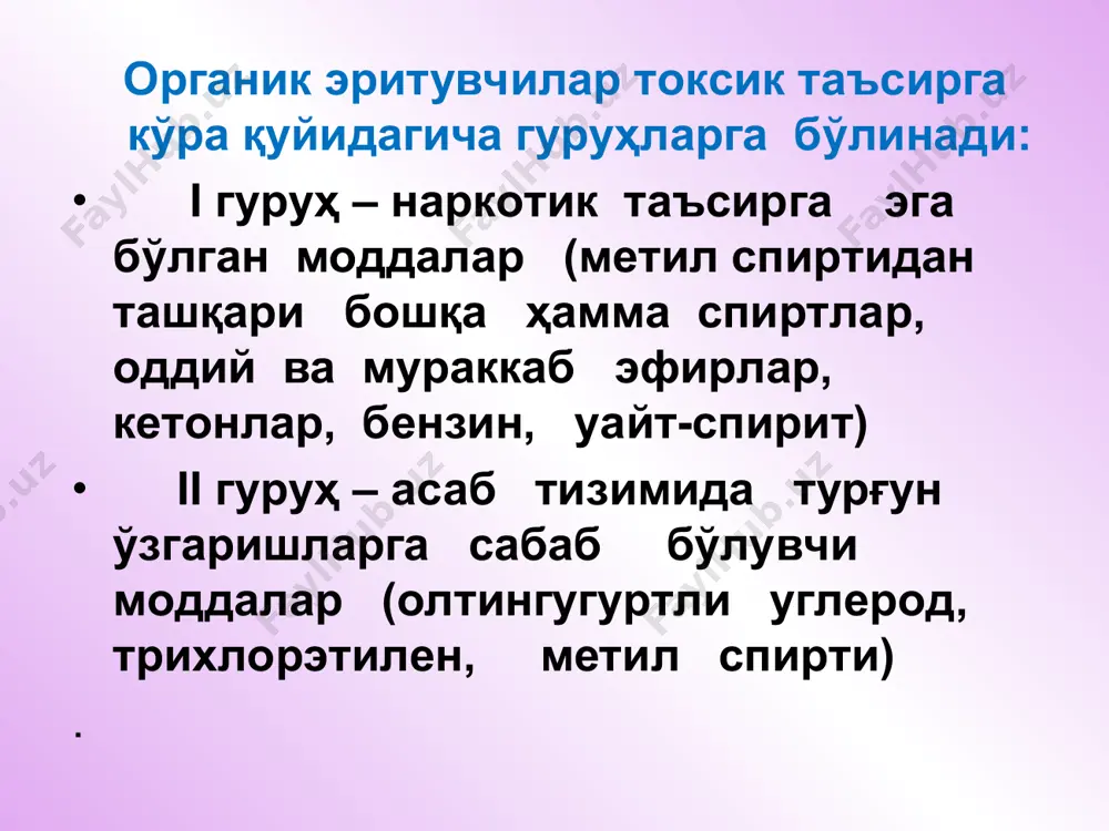 organik erituvchilarning turlari - Page 5
