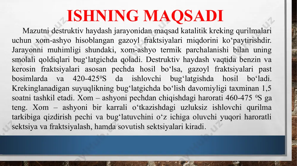 ari hisoblandi. loyxalanayotgan qurilmaning ekologik va iqtisodiy samaradorligi o‘rganib yoritib berildi. ekologik qismida moslamadan oddiy issiqlik almashtirish qurilmalarida ishlatiladigan chuchuk suv miqdorini tejab qolishga muvafaq buldik. iqtisodiyot qismida iqtisodiy sarf harajat, foyda va mahsulotning tannarxa hisoblab topildi. e’tiboringiz uchun rahmat image3.jpg image4.png image5.jpeg image6.png image7.png /docprops/thumbnail.jpeg