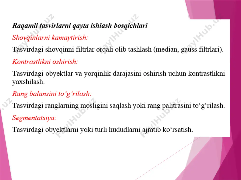 tasvirlar ustida bajariladigan operatsiyalar - Page 3
