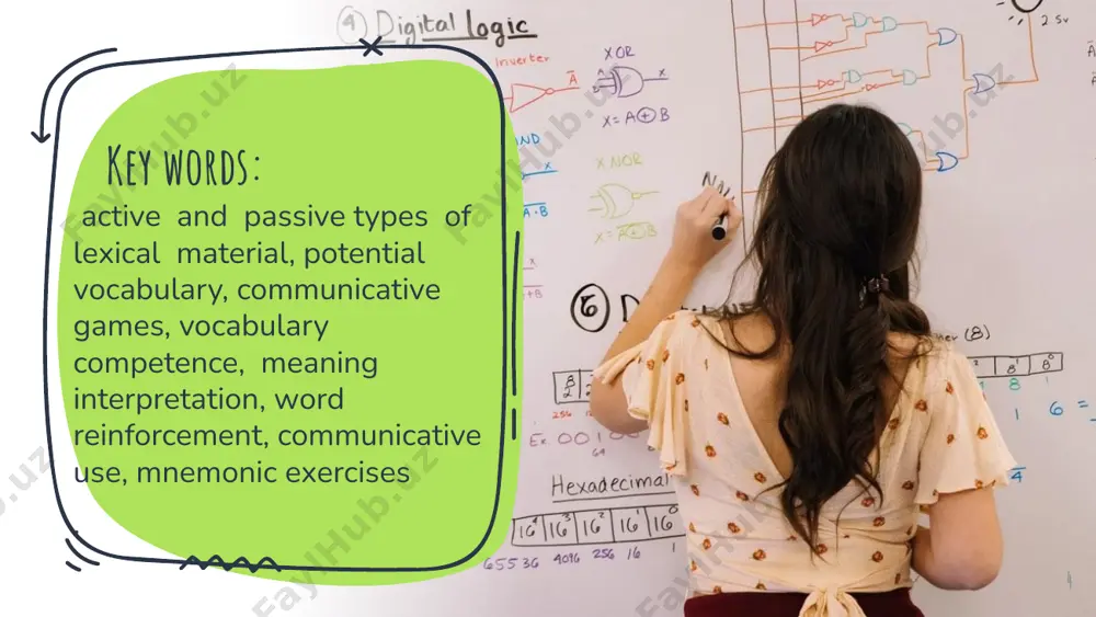 mantic, functional, formal points. 20 exercises used to acquire vocabulary meaning interpretation (facilitating word understanding), word reinforcement (making learners practice the use of vocabulary in vocabulary focused activities) communicative use (creating communicative conditions for using the instructed vocabulary), mnemonic exercises (using the technique to facilitate organization) 21 22 the requirements of cefr to assess vocabulary 2 consider your students’ age young learners are innately curious and love to learn the names of things that surround them. hands-on activities, songs, or colorful visuals work well for kids. teens, on the other hand, need vocabulary to help them understand the music they listen to and the shows or movies they watch, as well as words that can help them communicate with others and express their feelings. adults need the appropriate english vocabulary to help them relate on both a personal and business level, and they rely on you to give them the …