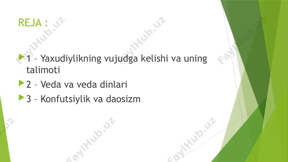 ridan kelib chiqqan tilda gaplashar edilar. harbiy jihatdan katta mahoratga ega bo’lishlari bilan birga she’riyatga ham usta edilar. shu yo’l bilan ular bu mintaqada mavjud dunyoqarashni o’zlari xohlagan tarafga o’zgartira oldilar. ular o’zlari bilan muqaddas yozuvlari – vedalar (sanskr. – muqaddas bilim)ni ham olib kelgan edilar. vedalar tarkibiga turli davrlarda yozilgan bir necha kitoblar kirgan bo’lib, ular o’z ichiga ibodat, marosimlar, falsafiy ta’limotlar, tarixiy xabarlarni olgan edi. vedalar to’rt yirik to’plamdan iborat. vedalar muqaddas bilim rigveda madhiyalar vedasi yajurveda qurbonliklar vedasi atharvaveda afsun va jodular vedasi samaveda qoshiqlar vedasi veda va veda dinlari veda xudolari. vedalarda xudolar – osmon xudolari, quyosh xudolari, havo xudolari, yer xudolari, ayol xudolar kabi xudolar toifasi haqida madhiyalar bayon etilgan. osmon xudolari. ular sirasiga dyaus, varuna, indra kabi turli osmonlarni boshqarib turuvchi xudolar kiradi. biroq, varuna keyinchalik suv vadengizlar xudosiga aylanib ketgan. quyosh xudolari. rigvedada quyosh energiyasining turlicha namoyon bo’lishidan besh xudo yuzaga kelganligi haqida …