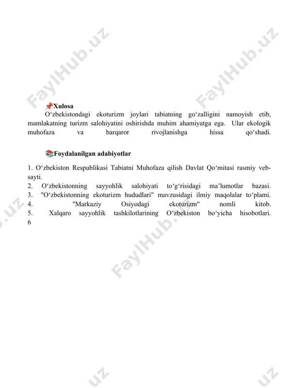 oʻzbekistonda ekoturizm obyektlari - Page 5