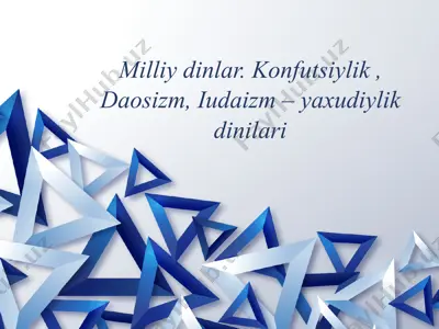 milliydinlar(konfutsiylik, daosizm, iudaizm) — PPTX