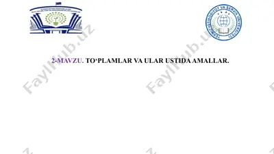 to‘plamlarning kesishmasi — PPTX