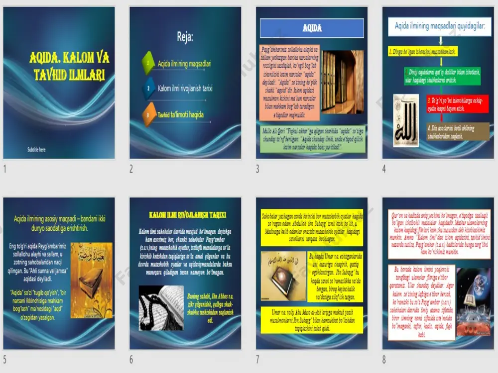 aqida. kalom va tavhid ilmlari - Page 3