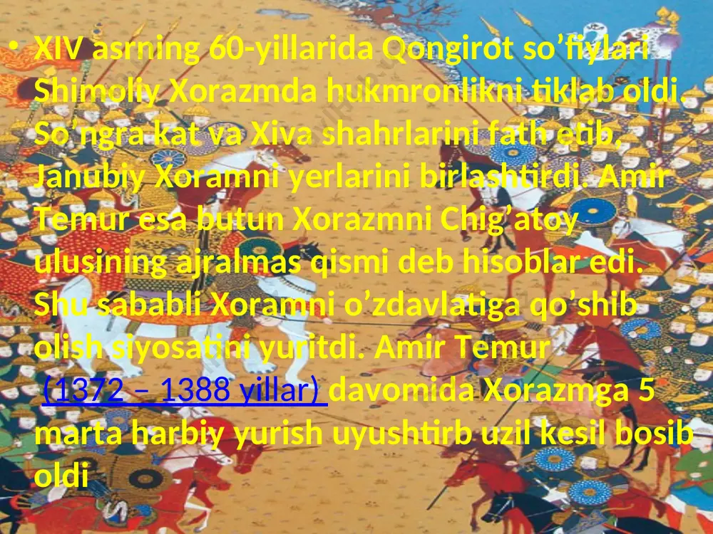 amir temurning harbiy yurishlari taqdimoti - Page 5