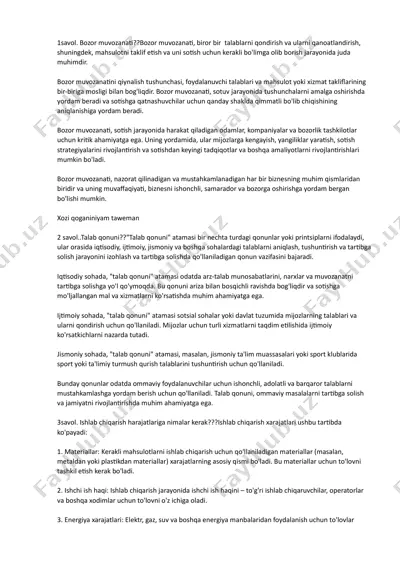 bozor muvozanati — PDF