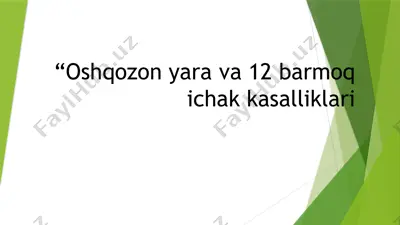 oshqozon yara — PPTX
