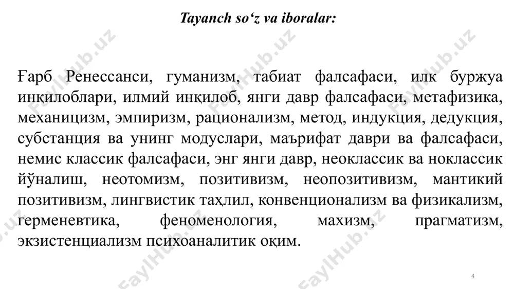 hozirgi zamon falsafasi taqdimoti - Page 4
