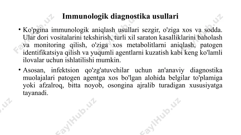 ma hujayralari, ayniqsa antitana molekulalarini ishlab chiqarmaganlar, antitana ishlab chiqaruvchi b hujayralari bilan birlashishga nomzod bo'ldi. 1970-yillarning o'rtalarida bu g'oyalar haqiqatga aylandi. yagona antitana ishlab chiqaradigan gibrid hujayra liniyasini ishlab chiqarishga olib keladigan dastlabki qadam sichqonlarni antigen bilan emlashni talab qiladi. bir necha hafta davomida bir necha emlashdan so'ng, hayvonlarda immun javob paydo bo'lganligini aniqlash uchun odatda elisa yoki shunga o'xshash tizim yordamida sinovdan o'tkaziladi. agar ular mavjud bo'lsa, ular o'ldiriladi va ularning taloqlari olib tashlanadi, yuviladi, maydalanadi va alohida hujayralarni, ba'zilari antitana ishlab chiqaruvchi b hujayralarini chiqarish uchun yumshoq aralashtiriladi. taloq hujayra suspenziyasi gipoksantin-guanin fosforiboziltransferaza (hgprt) fermenti uchun genetik nuqsonli miyelomaa hujayralari suspenziyasi bilan aralashtiriladi. birlashtirilgan hujayra suspenziyalari bir necha daqiqa davomida 35% polietilen glikol bilan aralashtiriladi va keyin gipoksantin, aminopterin va timidin (hat muhiti) o'z ichiga olgan o'sish muhitiga o'tkaziladi. hayvonlarni immunizatsiyalash taloqdan b-limfotsitlarni ajratib olish miyeloma hujayralari kulturasi b-limfotsitlar va miyeloma hujayralarini qo’shilishi hujayra liniyalarini tsekretsiyasi antitanalar …