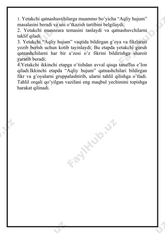 kichik guruhlarda “aqliy hujum” usuli - Page 5