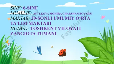 laboratoriya mashg‘uloti "bargning tashqi tuzilishini o‘rganish" — PPTX
