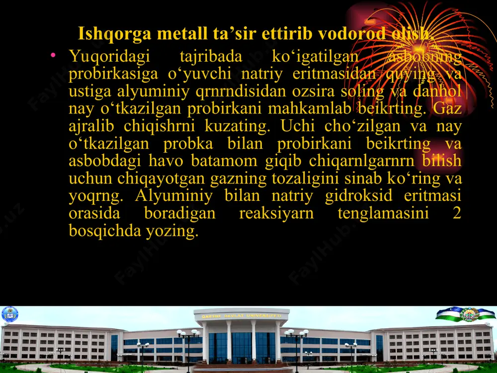olftaleni eritmasidan tomizing. nima kuzatiladi? reaksiya tenglamalarini yozing. keyingi ikkita tajribada kuzatilgan natijalarni quyidagi jadvalga yozing. e’tiboringiz uchun rahmat!