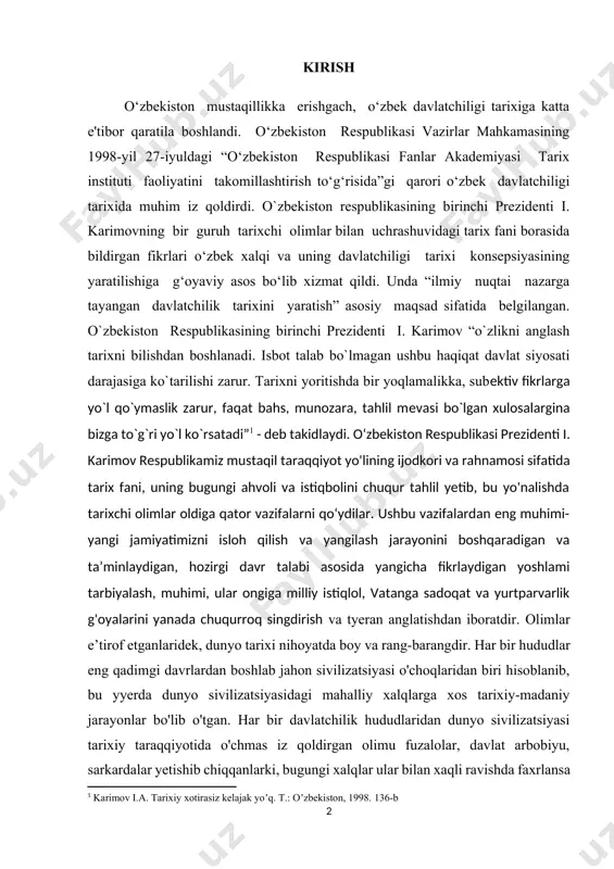 falardan eng muhimi-yangi jamiyatimizni isloh qilish va yangilash jarayonini boshqaradigan va ta’minlaydigan, hozirgi davr talabi asosida yangicha fikrlaydigan yoshlami tarbiyalash, muhimi, ular ongiga milliy istiqlol, vatanga sadoqat va yurtparvarlik g'oyalarini yanada chuqurroq singdirish va tyeran anglatishdan iboratdir. olimlar e’tirof etganlaridek, dunyo tarixi nihoyatda boy va rang-barangdir. har bir hududlar eng qadimgi davrlardan boshlab jahon sivilizatsiyasi o'choqlaridan biri hisoblanib, bu yyerda dunyo sivilizatsiyasidagi mahalliy xalqlarga xos tarixiy-madaniy jarayonlar bo'lib o'tgan. har bir davlatchilik hududlaridan dunyo sivilizatsiyasi tarixiy taraqqiyotida o'chmas iz qoldirgan olimu fuzalolar, davlat arbobiyu, sarkardalar yetishib chiqqanlarki, bugungi xalqlar ular bilan xaqli ravishda faxrlansa arziydi. hukumatlar tashabbusi bilan tarixi chuqur o`rganila boshlandi. shu jumladan jahon davlatchiligi tarixidagi angliya davlatining xi-xv asr davri ham. bu davr haqida ham izlanishlar olib borildi. lekin afsuski angliya davlatining xi-xv asr davri va uning jahon tarixidagi o`rni tog`risida ma’lumotlar o`zbek tilida kam uchraydi. angliya davlatining xi-xv asr hukmron sulolasi davrida bosqinchilik orqali ko`plab ichki hududlarni …