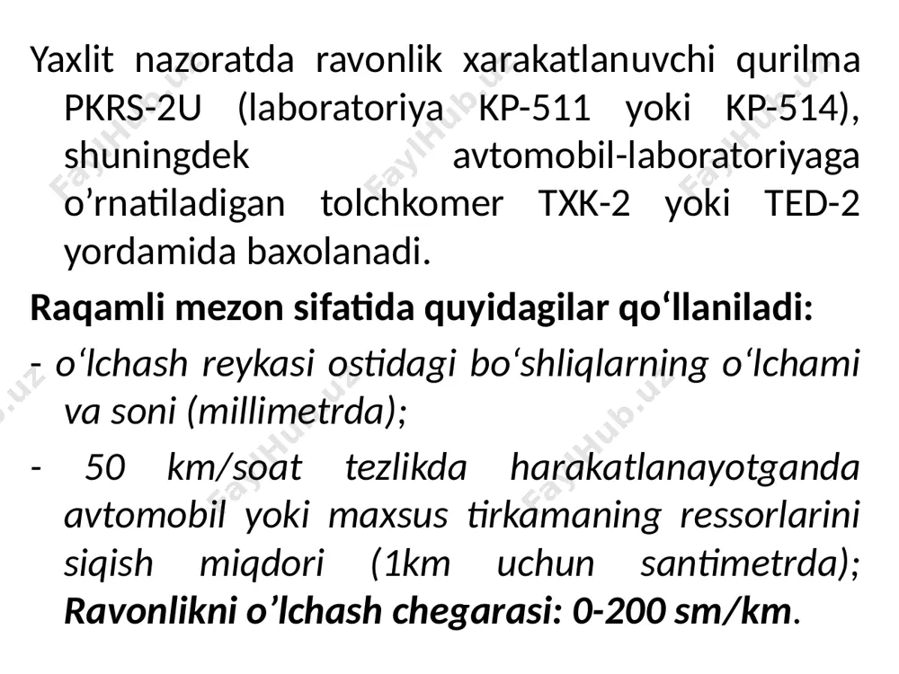 yo‘l qoplamalarining ravonligini baholash - Page 5