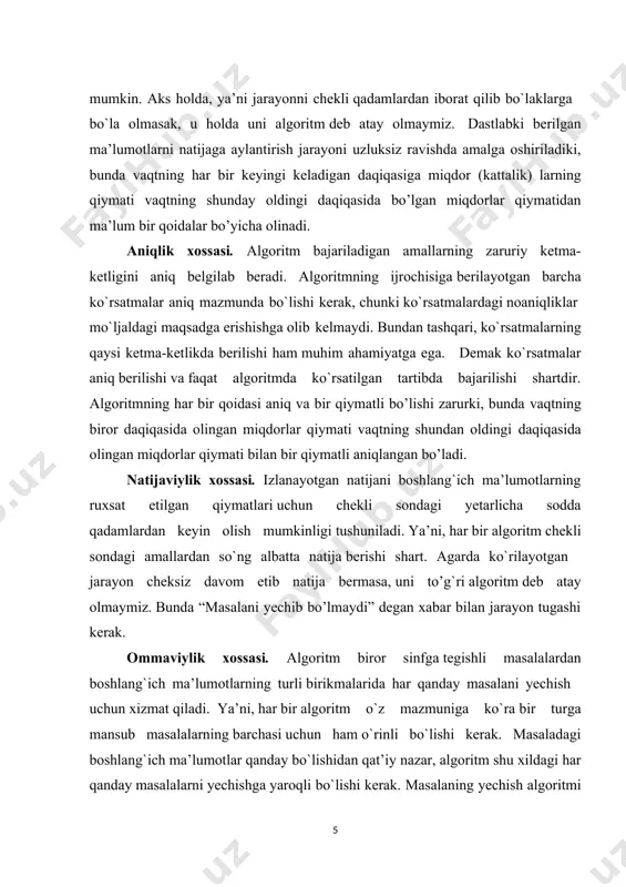 bonachchi raqamiga to'g'ri keladigan negafibonachchini hisoblash algoritmi. ma'lumotlar strukturasining turini kirish indekslari ketma-ket yoki yo'qligini belgilash orqali aniqlash mumkin. fibonachchi sonlarini hisoblashning turli usullari mavjud. hozirgi kunda c# dasturlash tilida dasturlar tuzayotganimiz sababli aynan shu dasturlash tilida fibonachchi sonlarini hisoblovchi dasturlarga misollar ko’rsatamiz. misol: using system; namespace fibonachchi { class program { public static int findfibonacci(int n) { int p = 0, q=1; for (int i = 0; i < n; i++) { int temp = p; p = q; q = temp + q; } return p; } static void main() { console.write("fibonachchi sonlarining tartib raqamini kiriting: n= "); int n = convert.toint32(console.readline()); console.writeline("fibonachchi sonlarining datlabki {0} ta ketma-ketligi: ",n); for (int i = 1; i <= n; i++) { console.writeline("{0} ",findfibonacci(i)); } console.readkey(); } } } natija: fibonachchi sonlarini hisoblash algoritmi juda qulay. odatda, bu onlarni hisoblash uchun takrorlanuvchi algoritmlardan foydalaniladi. dastur tuzishda esa for operatoridan foydalanish jarayon …