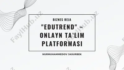 edutrend onlayn ta’lim platformasi — PDF