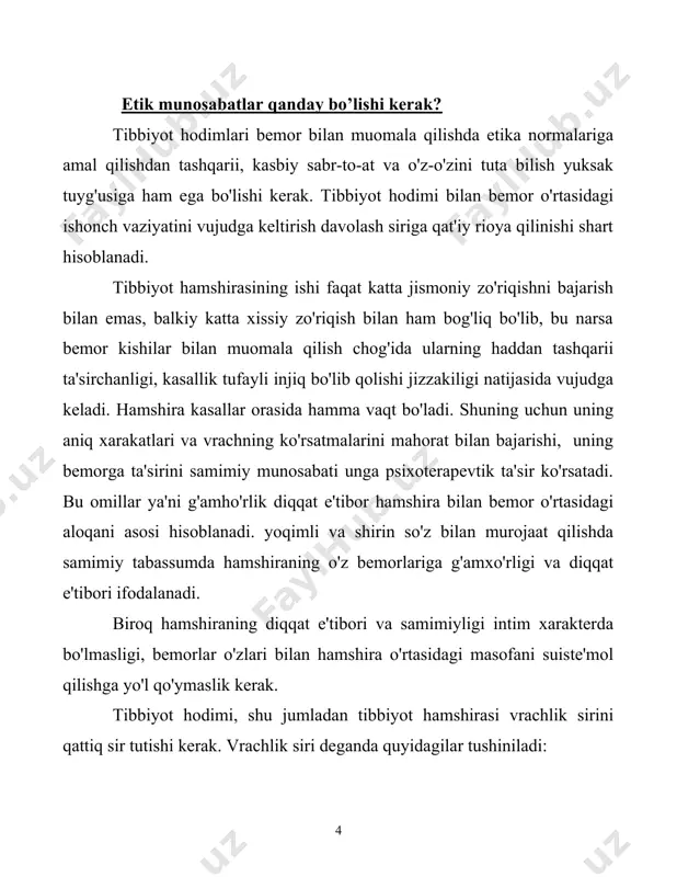 tibbiyot deontologiyasi va psxologiya - Page 4