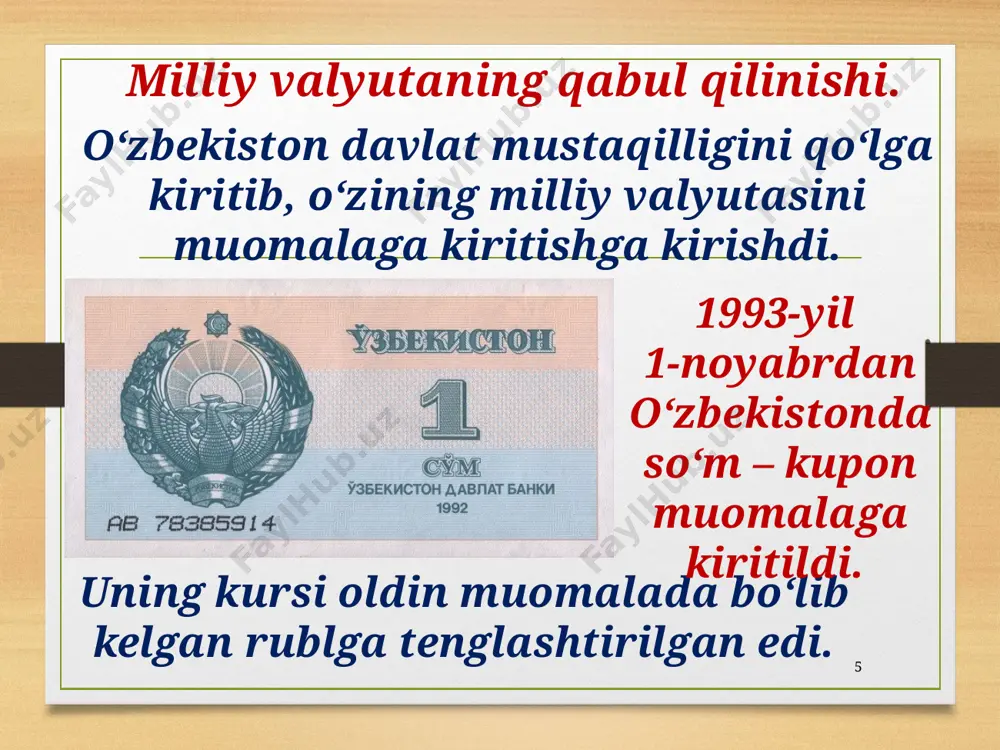 o’zbekistonning bozor iqtisodiyotiga o’tishi - Page 5