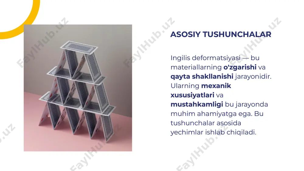 arishlar kutish mumkin. ingilis deformatsiyasidan mustahkamlik shartlari muhandislikdagi muhim masalalardir. asosiy tushunchalar va yechimlar yordamida biz deformatsiyani samarali boshqarishimiz mumkin. kelajakda bu sohada yanada ko'proq o'zgarishlar kutish mumkin. xulosaxulosa