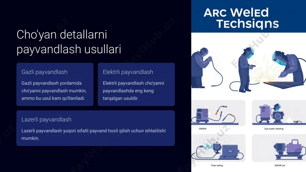 cho‘yan detallarni payvandlash xususiyatlari va usullari - Page 4