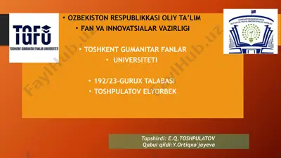 baxolash va baxolash tushunchasi va uning turlari — PPTX