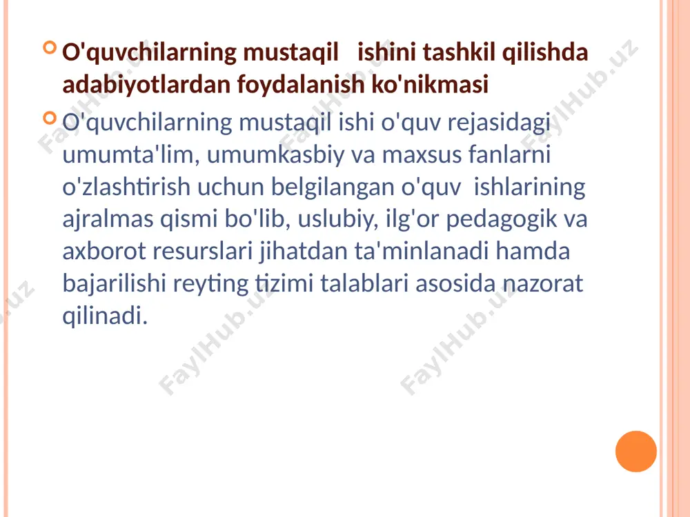 o'quvchilarning mustaqil ishini tashkil etish metodikasi - Page 3