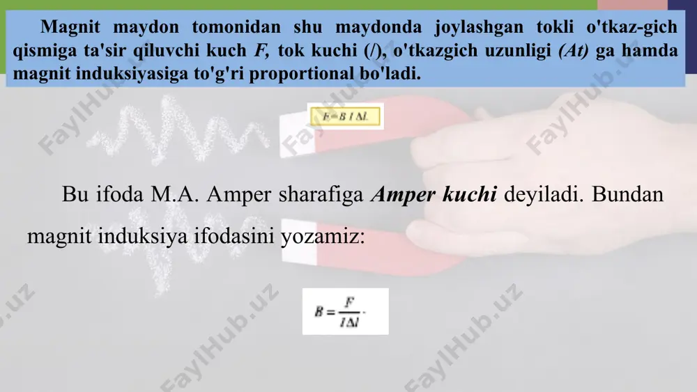 magnit maydonning tokli o’tkazgichga ta’siri 8 - sinf - Page 5