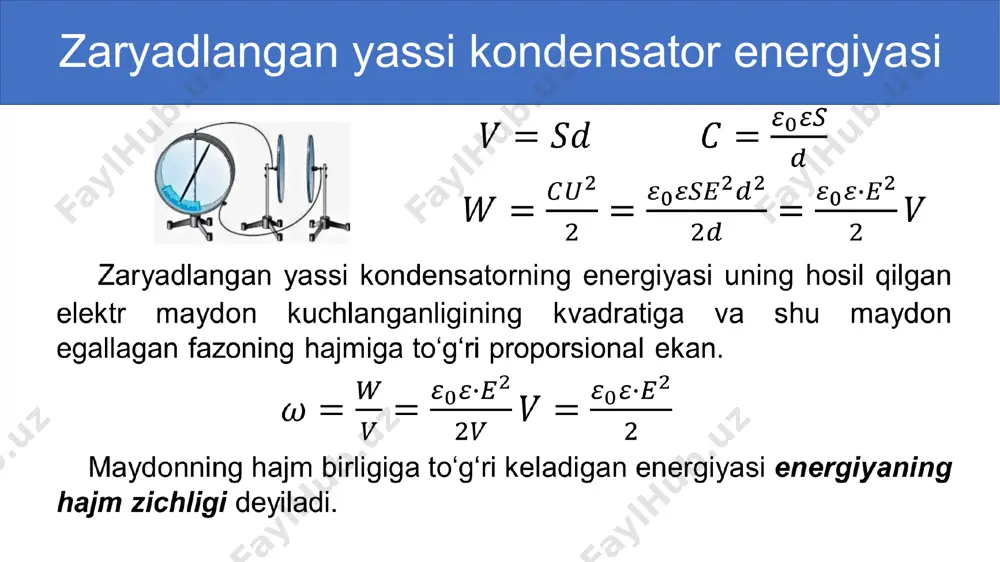 elektr maydon energiyasi. 10-sinf, 43-mavzu - Page 4