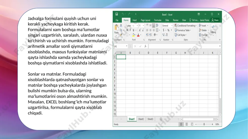 excelda formula va funksiyalar bilan ishlash - Page 4