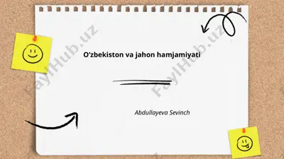 oʻzbekiston va jahon hamjamiyati — PPTX