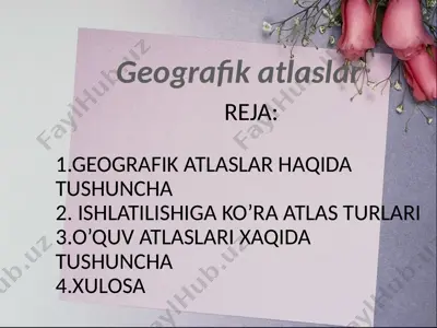 geografik atlaslar — PPTX