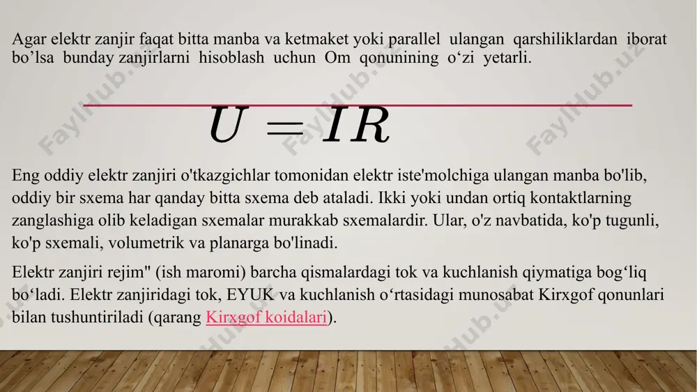 oddiy elektr zanjiri, o’tkazuvchanlik sig’imi - Page 5